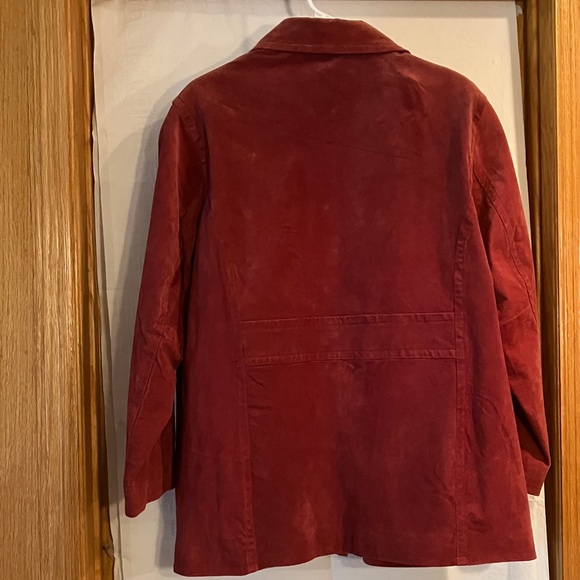 Jaclyn Smith Womens Sz X (stands for XL) Burgundy Red Genuine Leather Jacket - Picture 4 of 10